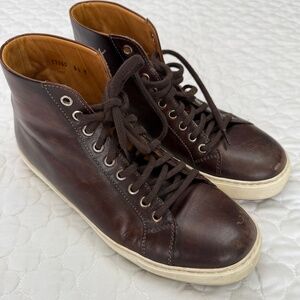Magnanni Leather High Sneakers Made in Spain Size 8.5